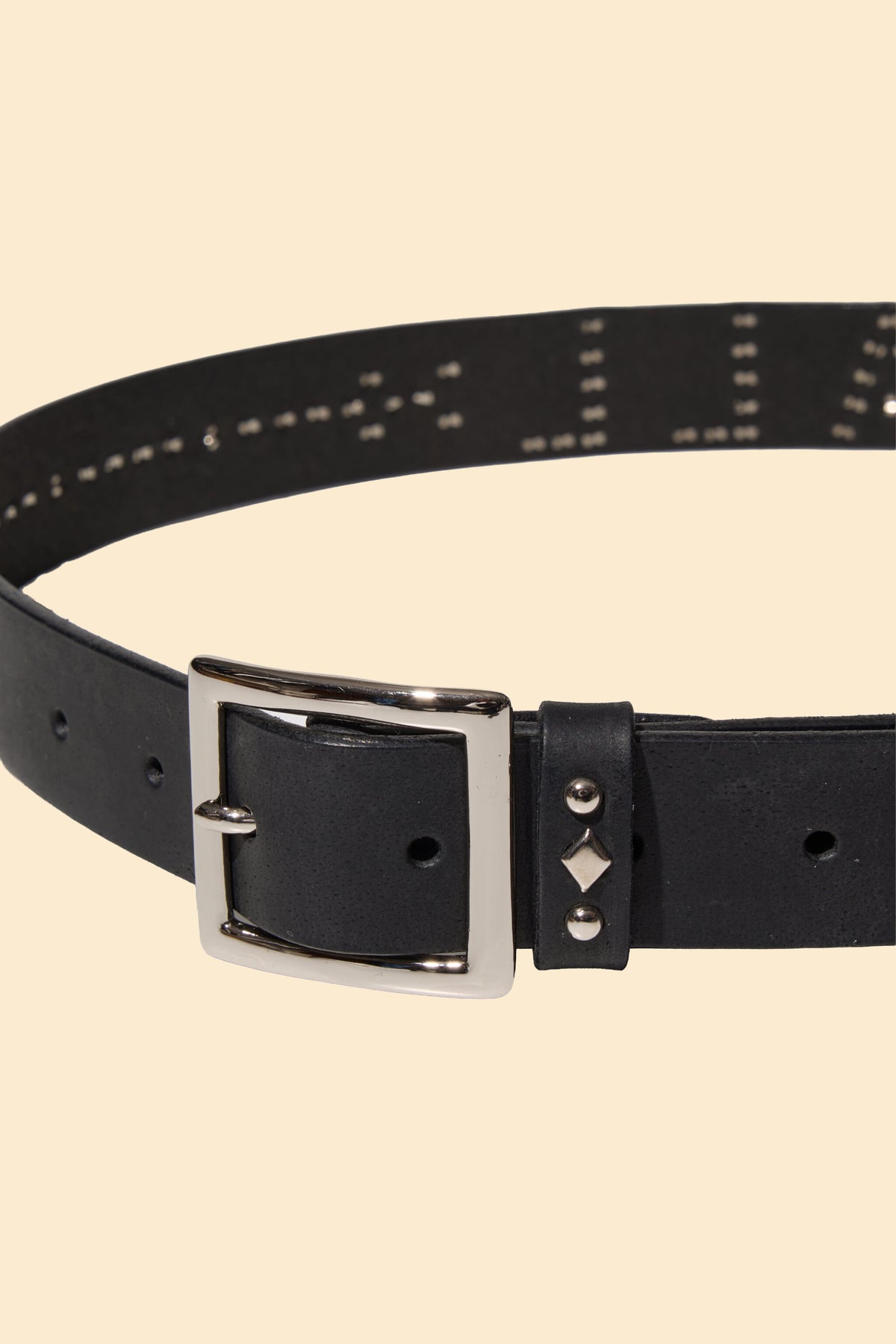 Radiall Rhodes Studded Leather Belt - Black