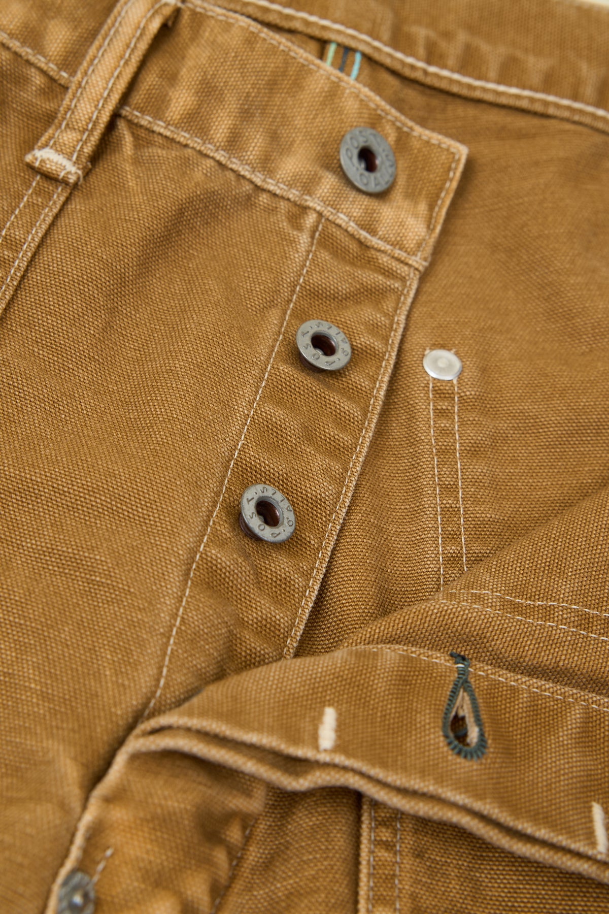 POST O'ALLS W-Knee Dungaree - Brown Vintage Canvas