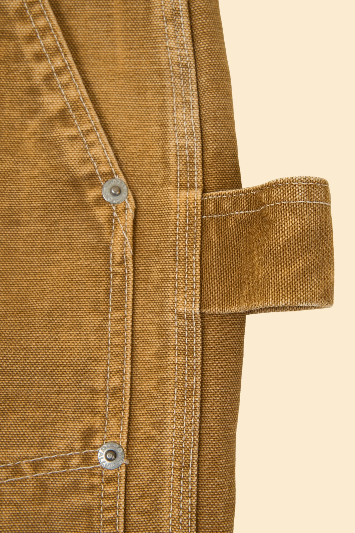 POST O'ALLS W-Knee Dungaree - Brown Vintage Canvas