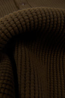 UES Big Waffle Henley Neck Thermal- Brown