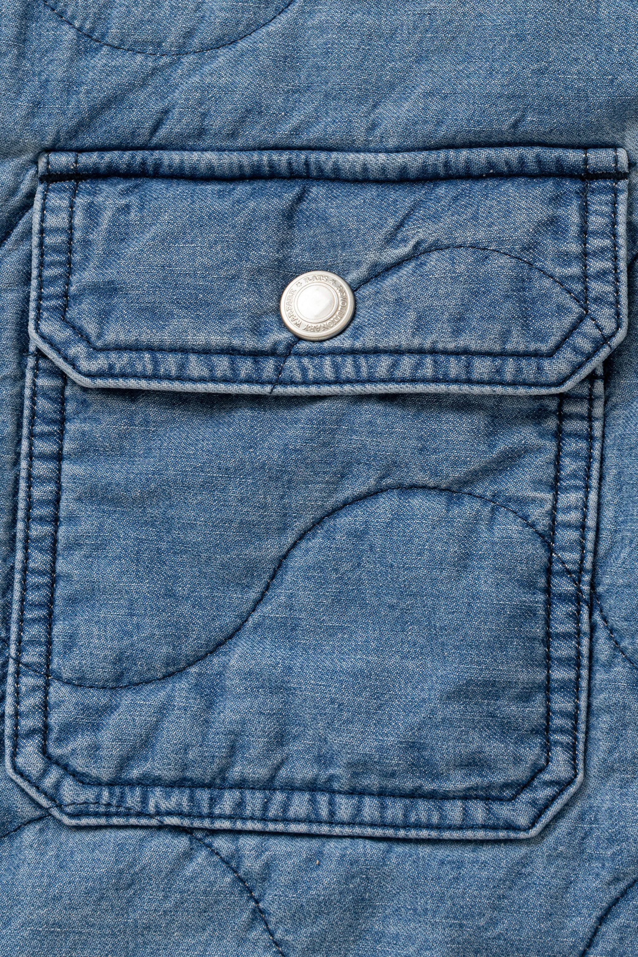 Rats Denim Quilted Shirt Jacket