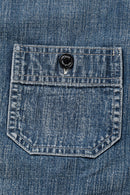 Rats Stand Collar Denim Shirt Indigo