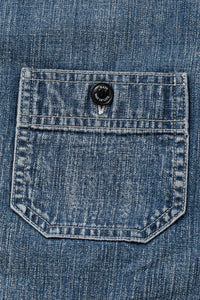 Rats Stand Collar Denim Shirt Indigo