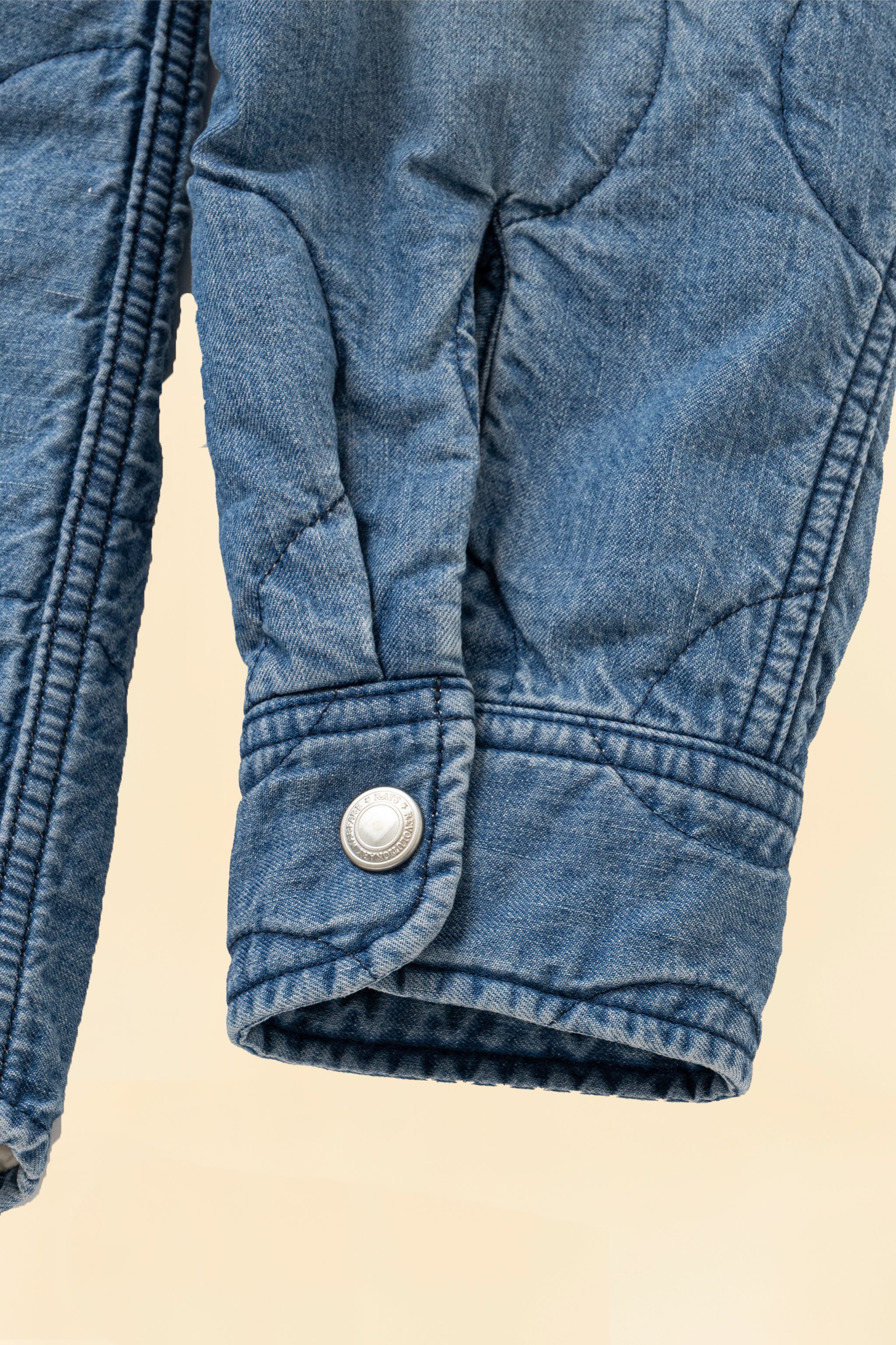 Rats Denim Quilted Shirt Jacket