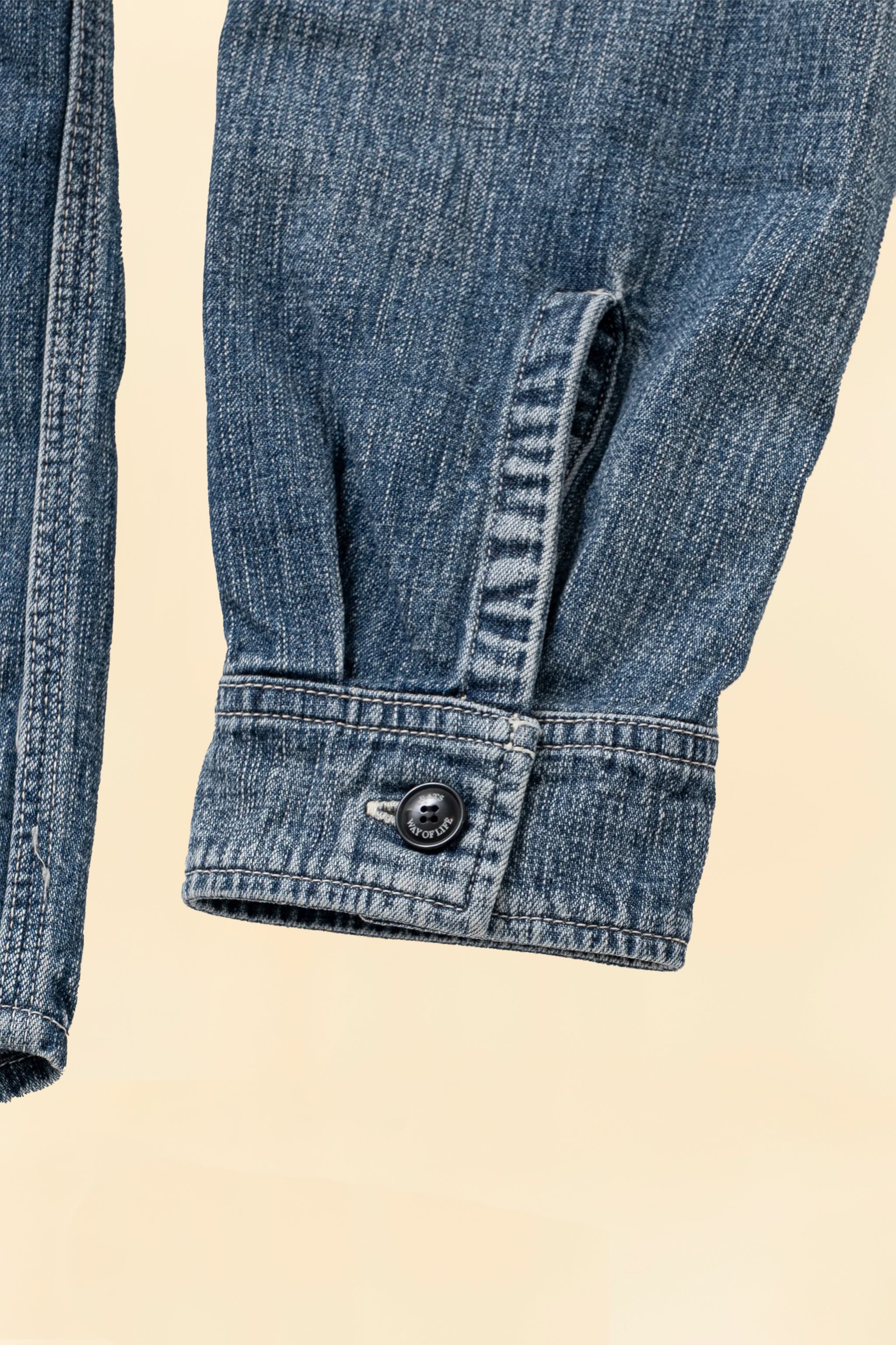 Rats Stand Collar Denim Shirt Indigo