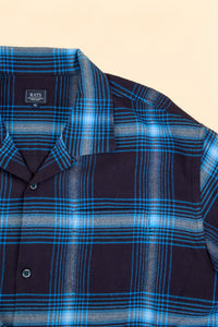 Rats Cotton Rayon Check Shirt - Navy