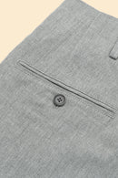 Wearmasters Double Tuck Pants - Cotton Linen Chambray Grey