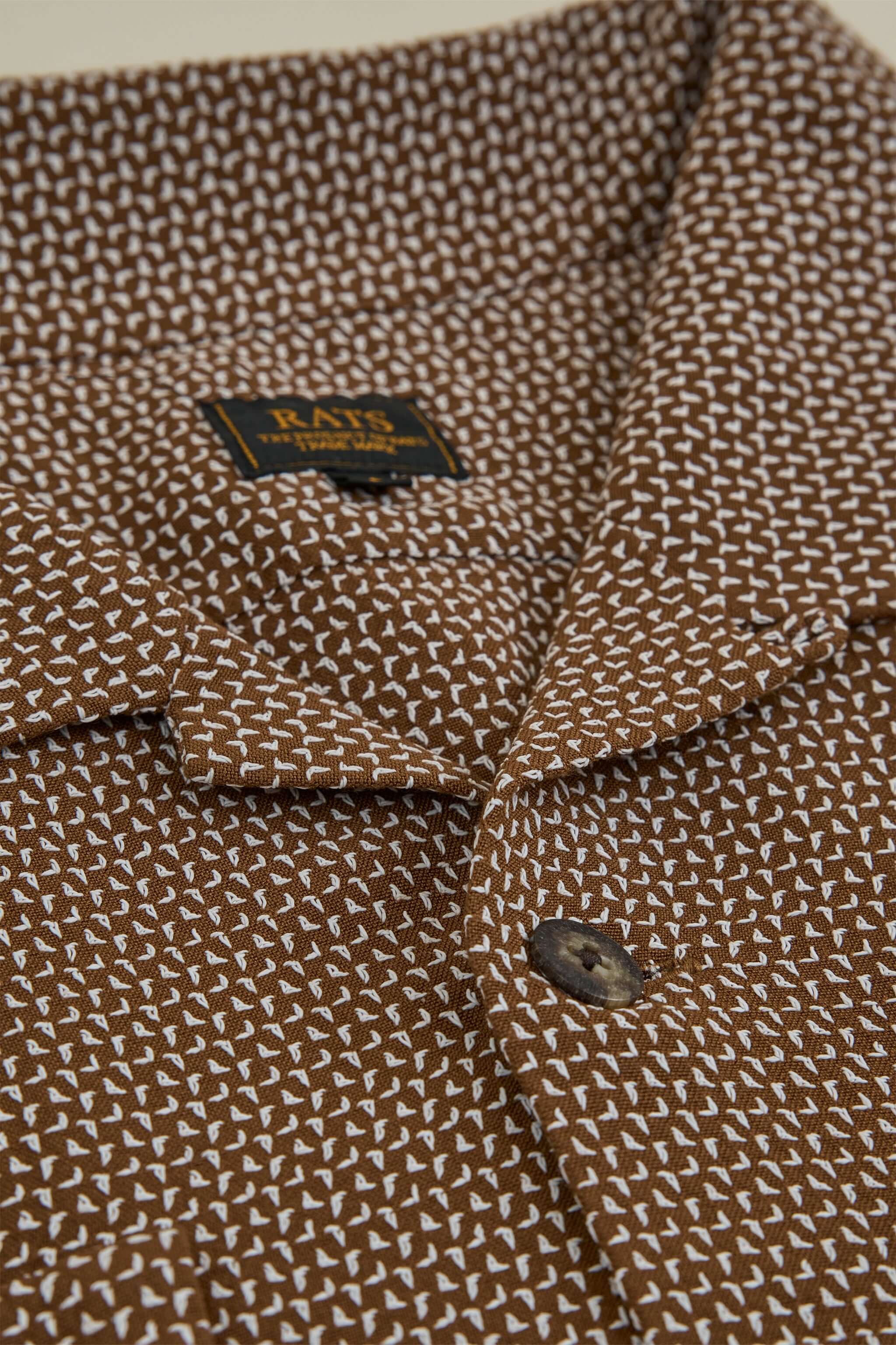 RATS Sashiko Dobby Shirt - Brown