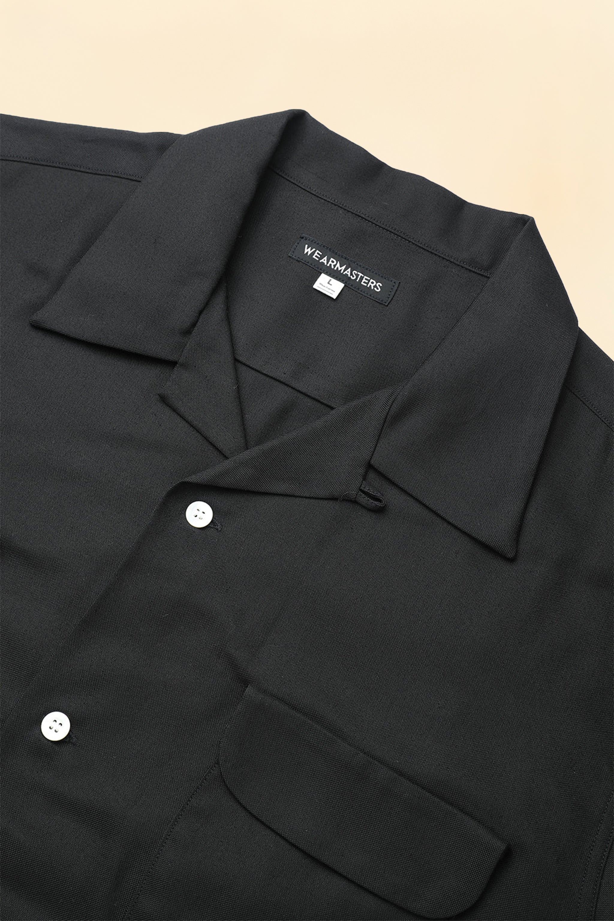Wearmasters Lot.877 Flap Pocket Rayon Shirt L/S - Black