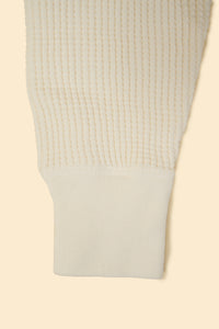 UES Big Waffle Henley Neck Thermal - Off White