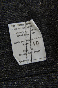 TCB Catface Jacket 10.2oz Denim - Black