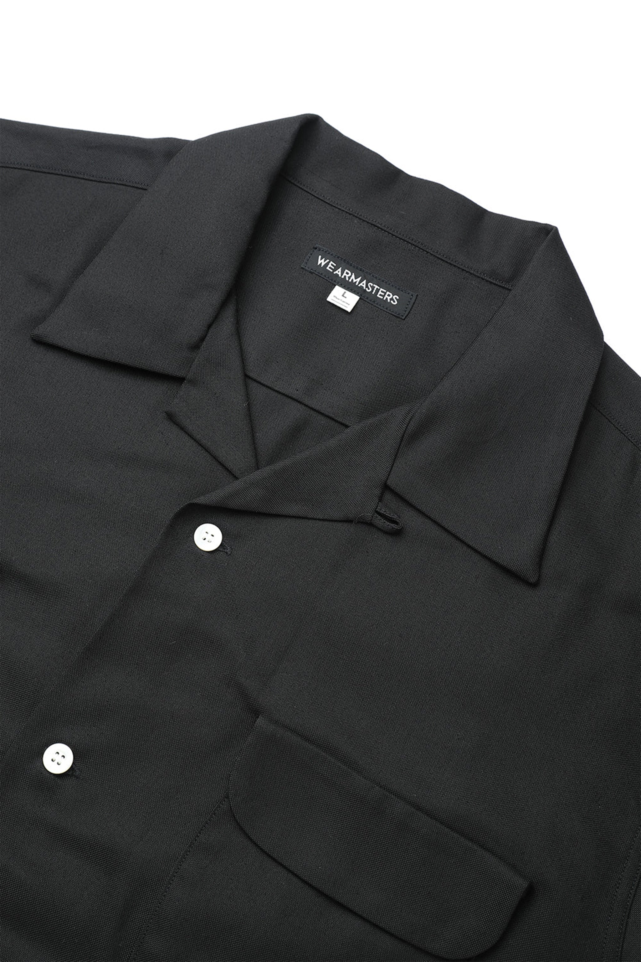 Wearmasters Lot.878 Flap Pocket Rayon Shirt S/S - Black