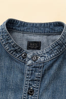 Rats Stand Collar Denim Shirt Indigo