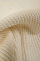 UES Big Waffle Henley Neck Thermal - Off White