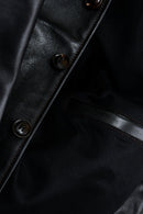 Double Helix Classic 1920s Horsehide Leather Jacket – interior lining detail 