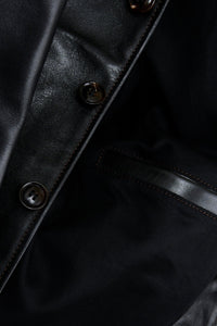 Double Helix Classic 1920s Horsehide Leather Jacket – interior lining detail 