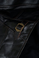Double Helix 1920s Horsehide Jacket brass cinch buckle waist adjuster detail