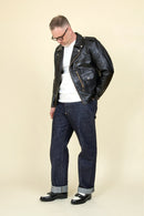 Double Helix 'Innovator' Horsehide Leather Jacket - Black - Double Helix - URAHARA