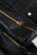 Double Helix 'Innovator' Horsehide Leather Jacket - Black - Double Helix - URAHARA