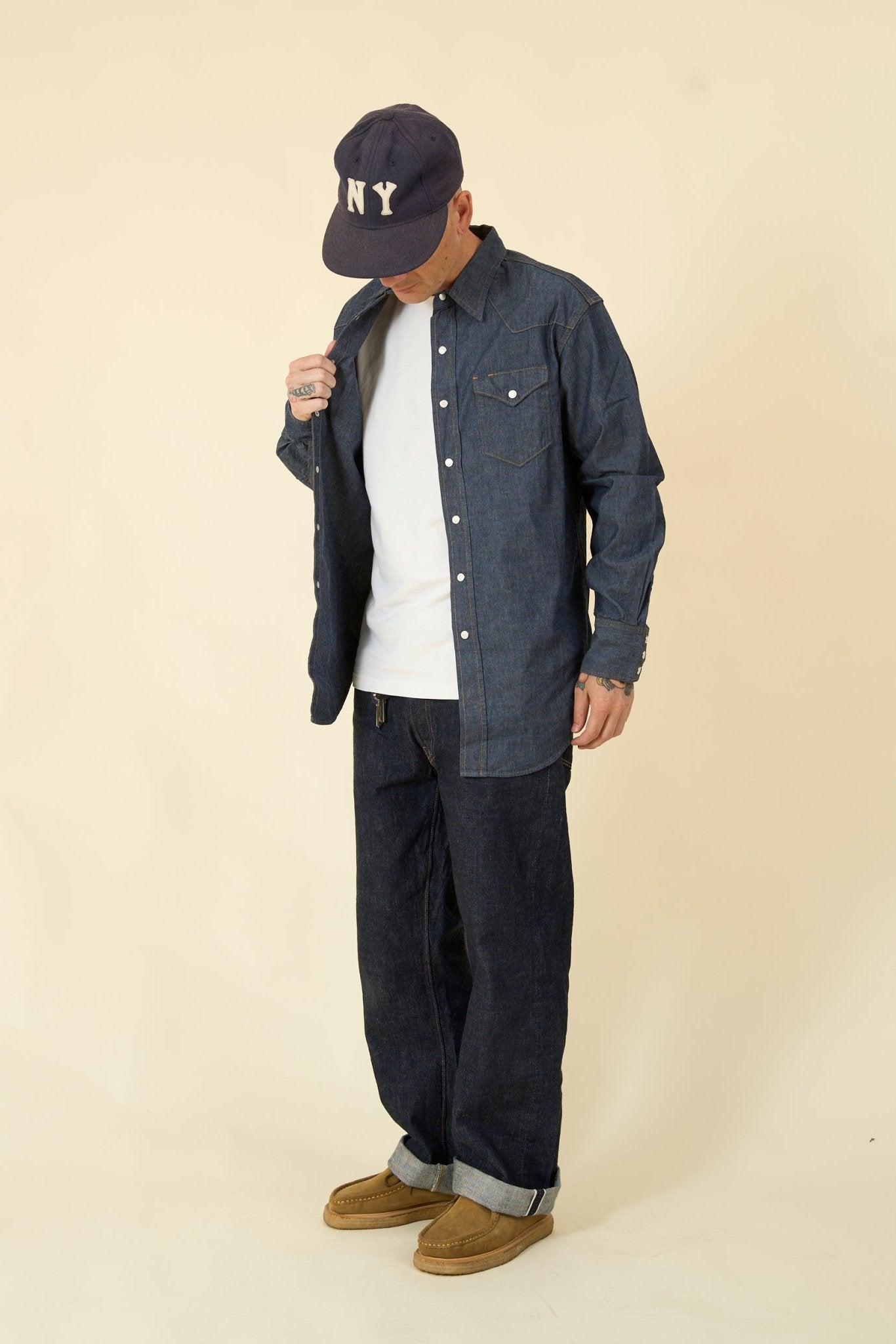 Dubble Works Lot. 43001 Western Shirt - Indigo - Dubble Works - URAHARA