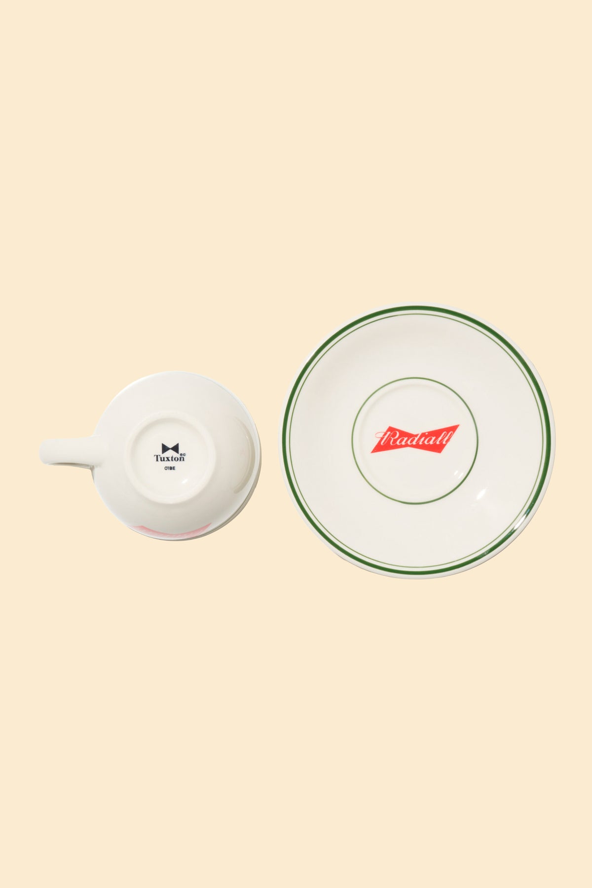 Radiall Ribbons Cup & Saucer - Ivory