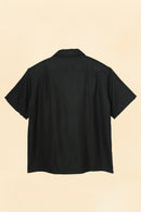 Wearmasters Lot.878 Flap Pocket Rayon Shirt S/S - Black