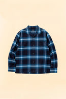 Rats Cotton Rayon Check Shirt - Navy