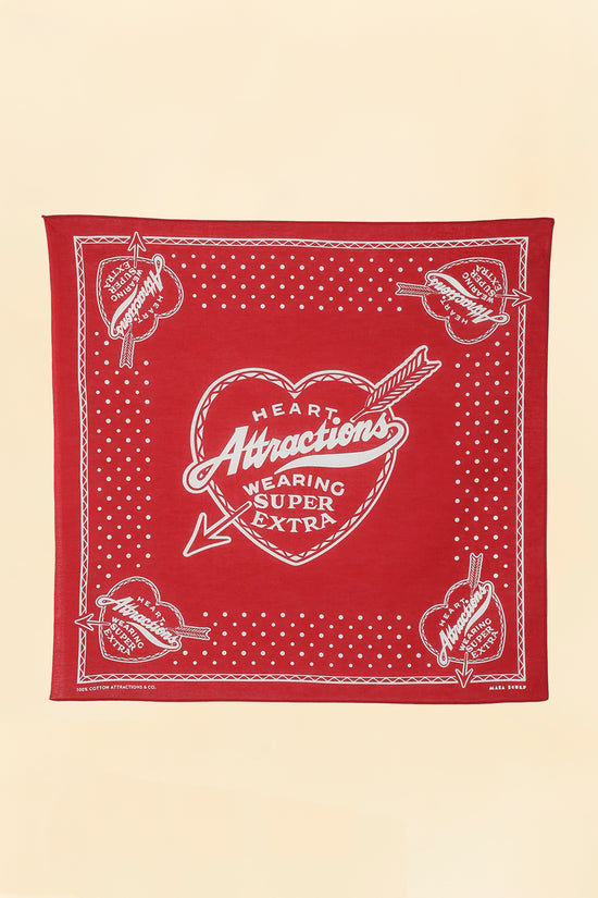 Wearmasters Heart Attractions Bandana -Red