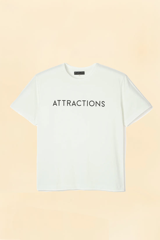 Wearmasters Lot.791 ATTRACTIONS Logo Tee -White