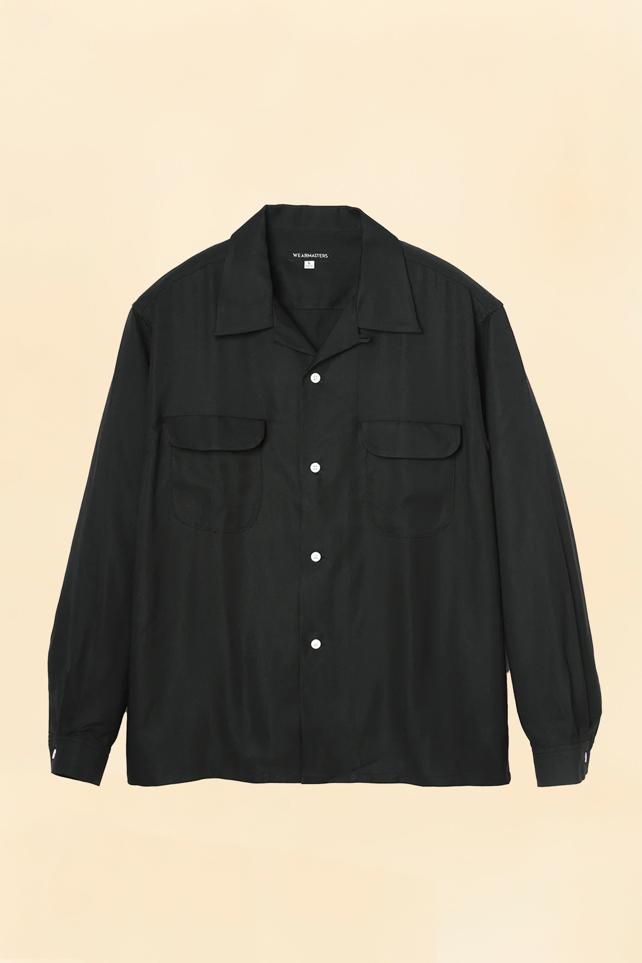 Wearmasters Lot.877 Flap Pocket Rayon Shirt L/S - Black
