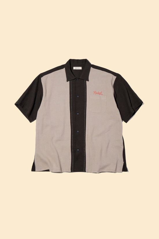 Radiall Fleetline Short Sleeve Shirt - Ink Black/Gray