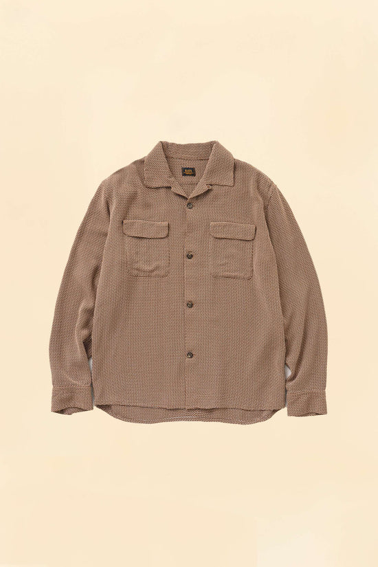 RATS Sashiko Dobby Shirt - Brown