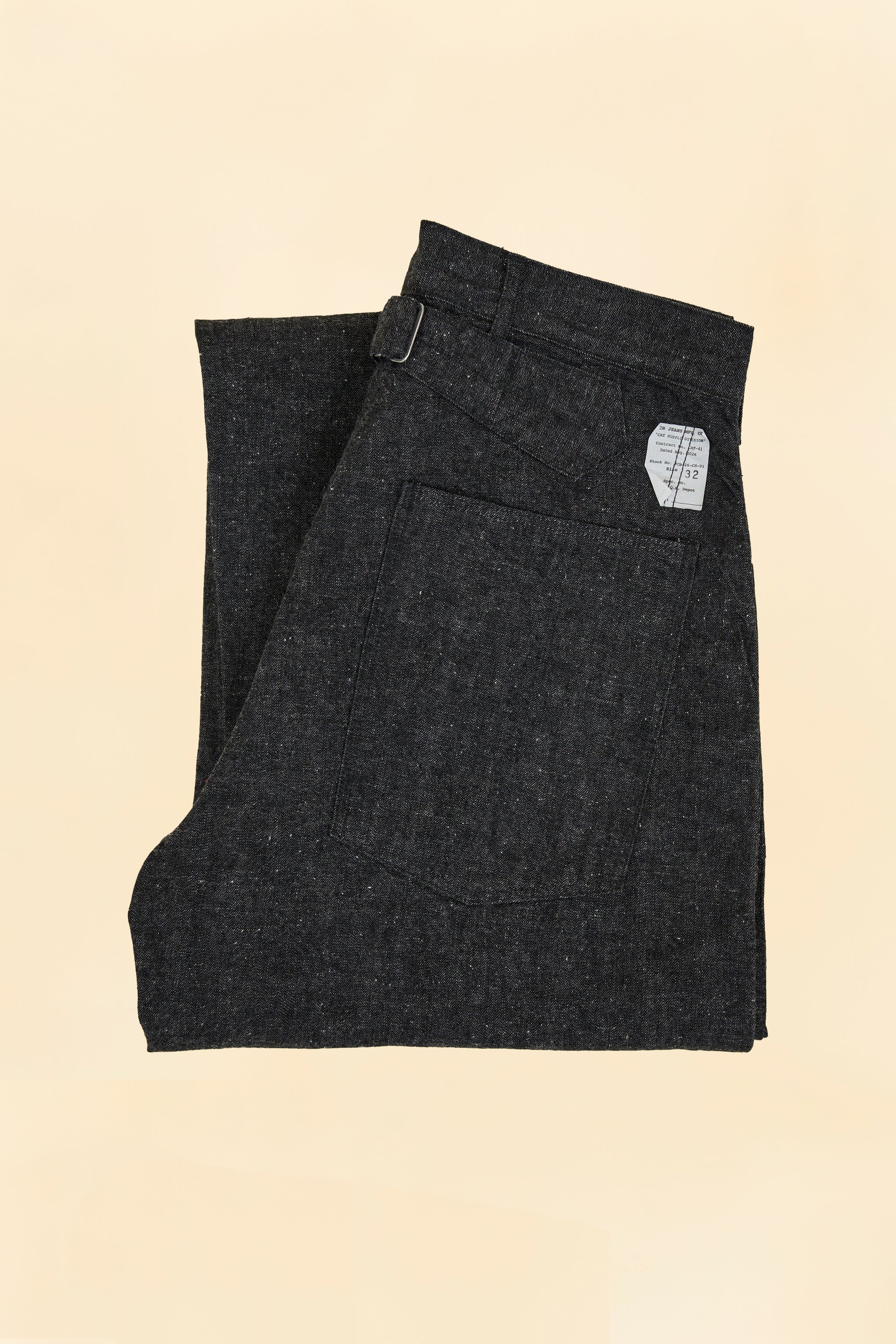 TCB Jeans Catface 10.2oz Denim Work Trousers - Black