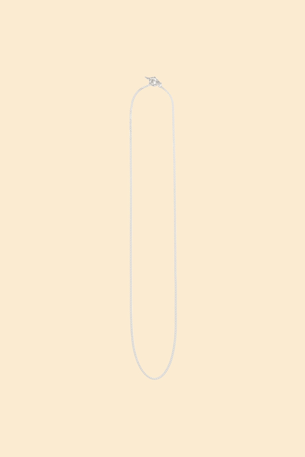 Radiall Curb T-Bar Necklace - Silver