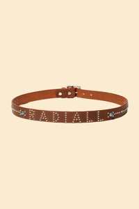 Radiall Rhodes Studded Leather Belt - Brown