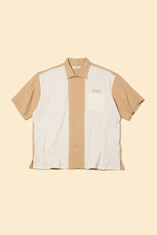Radiall Fleetline Short Sleeve Shirt - Beige/Off White