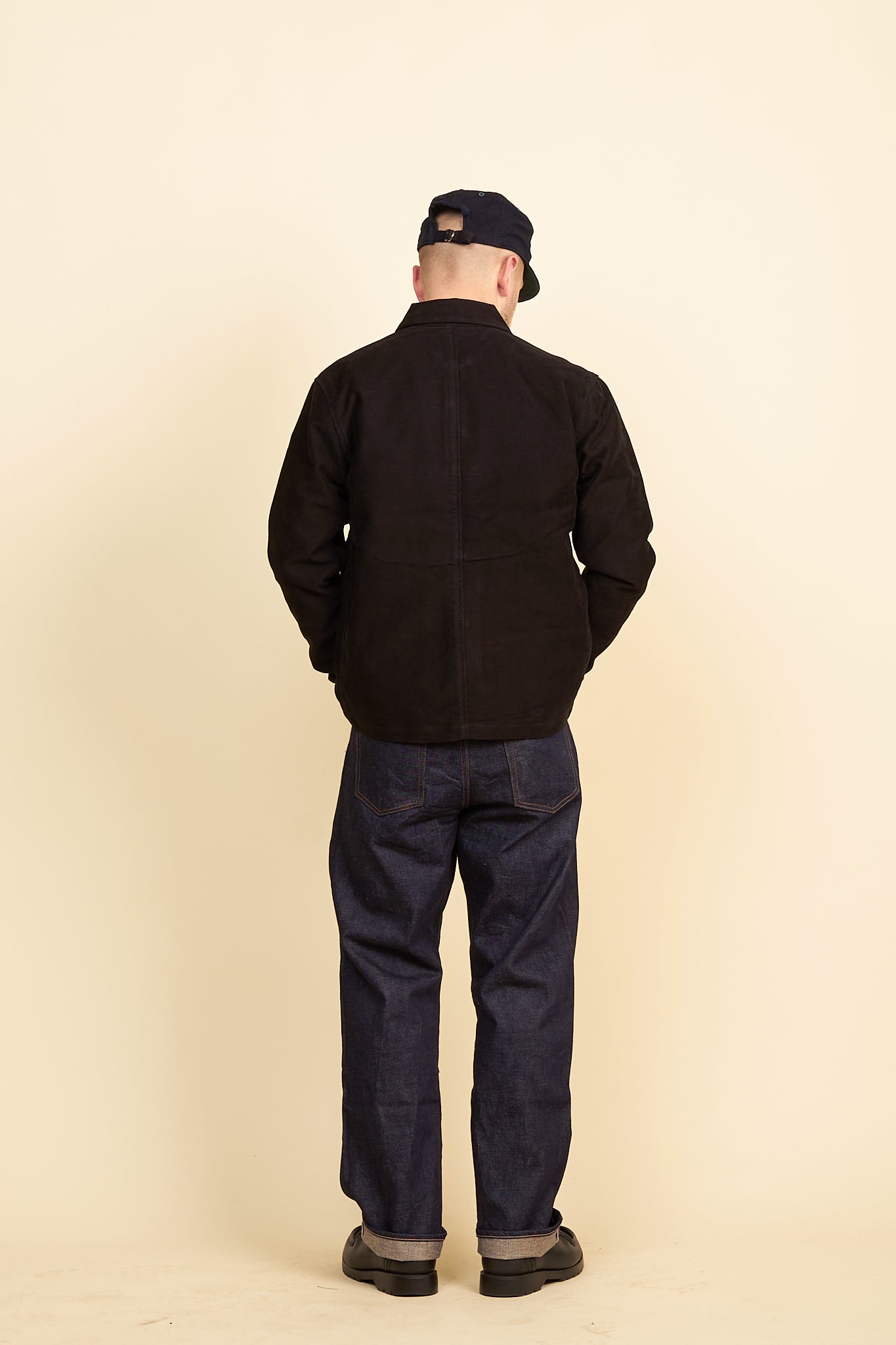 Rats French Work Jacket - Black Moleskin