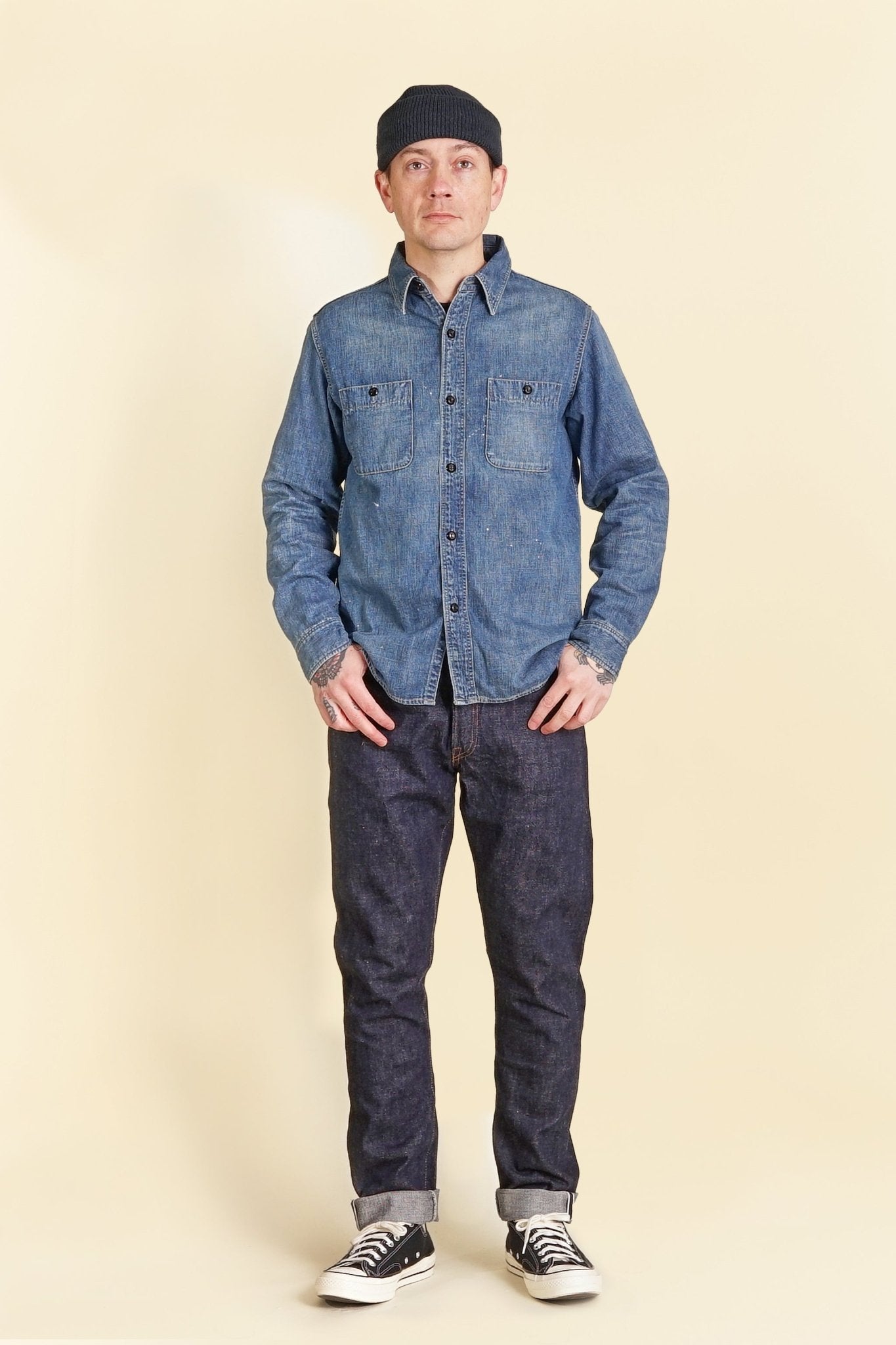 Fullcount Hand Wash Denim Work Shirt - Indigo – URAHARA