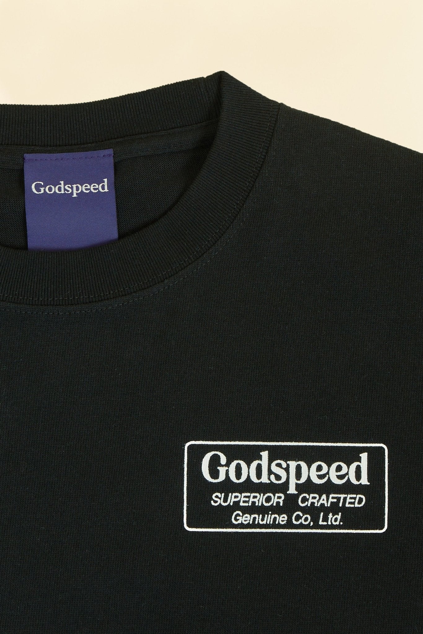 Godspeed Genuine Heavyweight Organic T Shirt Black URAHARA