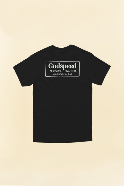 Godspeed 'Genuine' Heavyweight Organic T-Shirt - Black -Godspeed - URAHARA