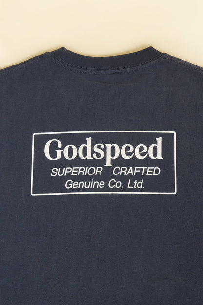 Godspeed 'Genuine' Heavyweight Organic T-Shirt - Navy -Godspeed - URAHARA