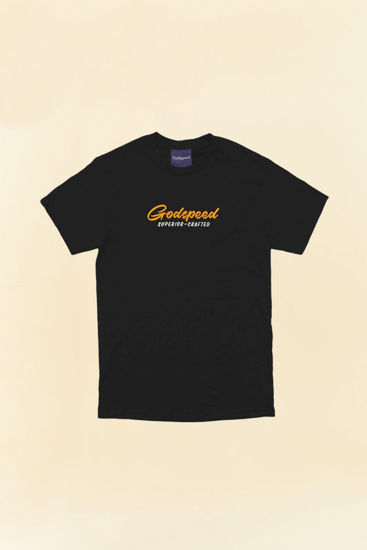 Godspeed 'Sign' Heavyweight Organic T-Shirt - Black -Godspeed - URAHARA
