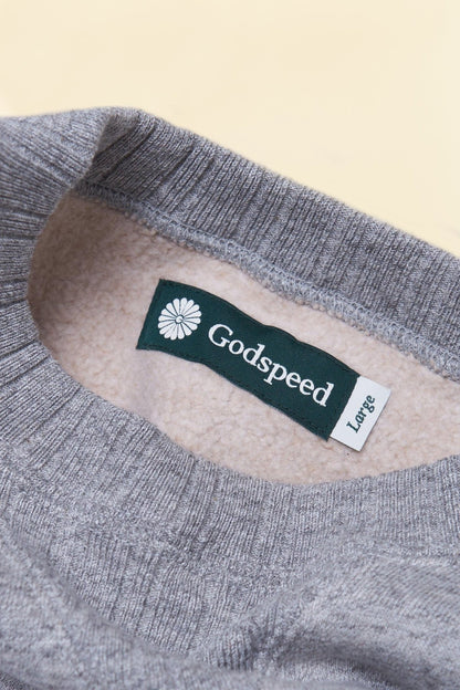 Godspeed Tsuriami Loopwheel Cotton Sweatshirt - Grey -Godspeed - URAHARA