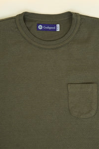 Godspeed Heavyweight Loopwheel  10oz Pocket T-Shirt - Olive