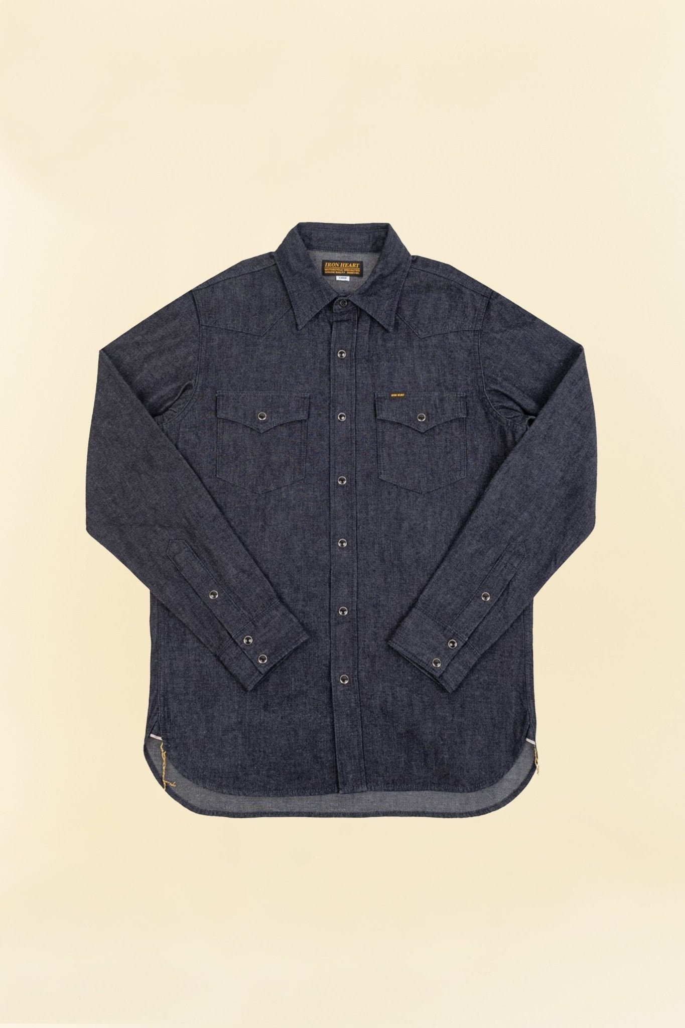 Iron Heart 10oz Selvedge Denim Western Shirt - Indigo - Iron Heart - URAHARA