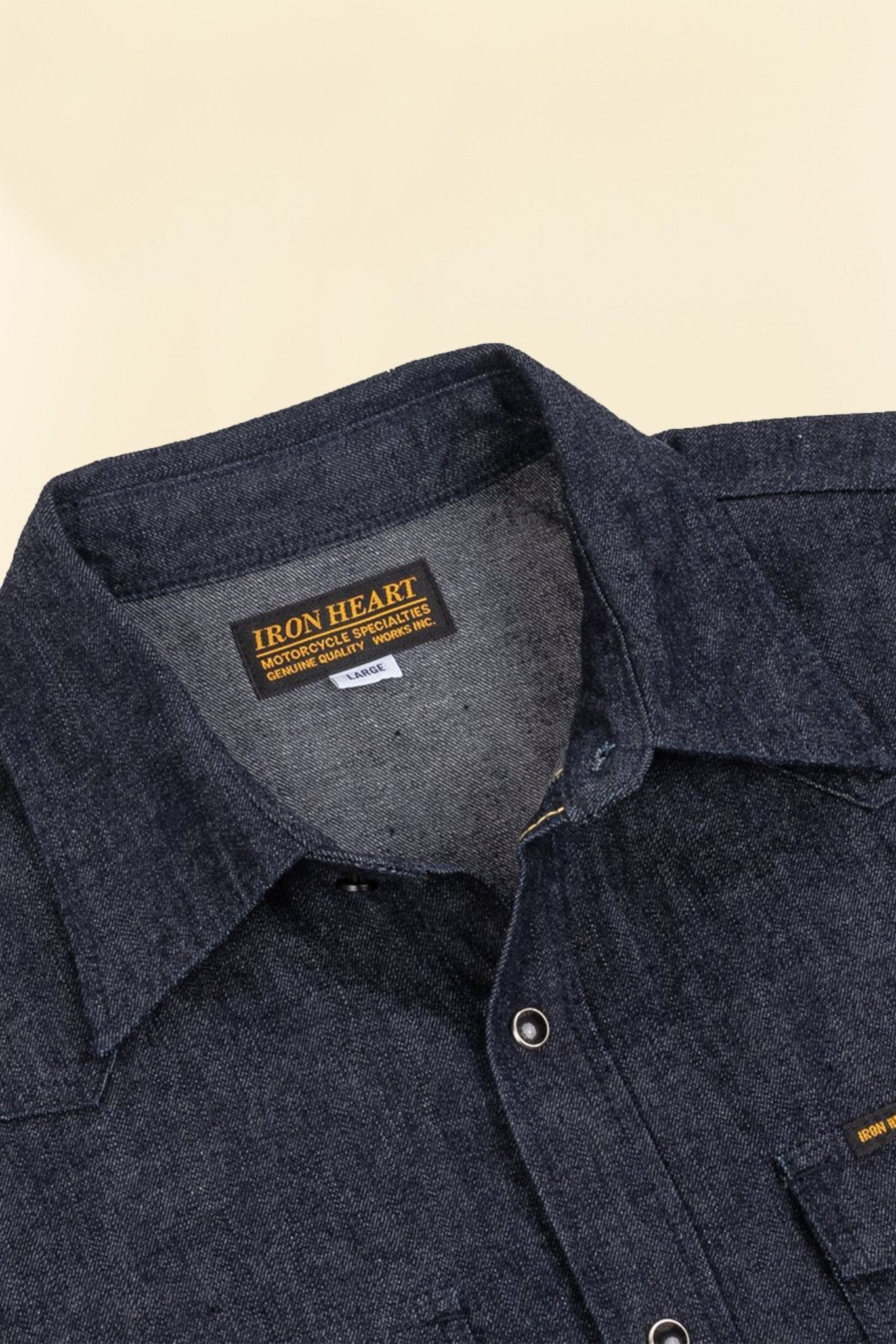 Iron Heart 10oz Selvedge Denim Western Shirt - Indigo - Iron Heart - URAHARA