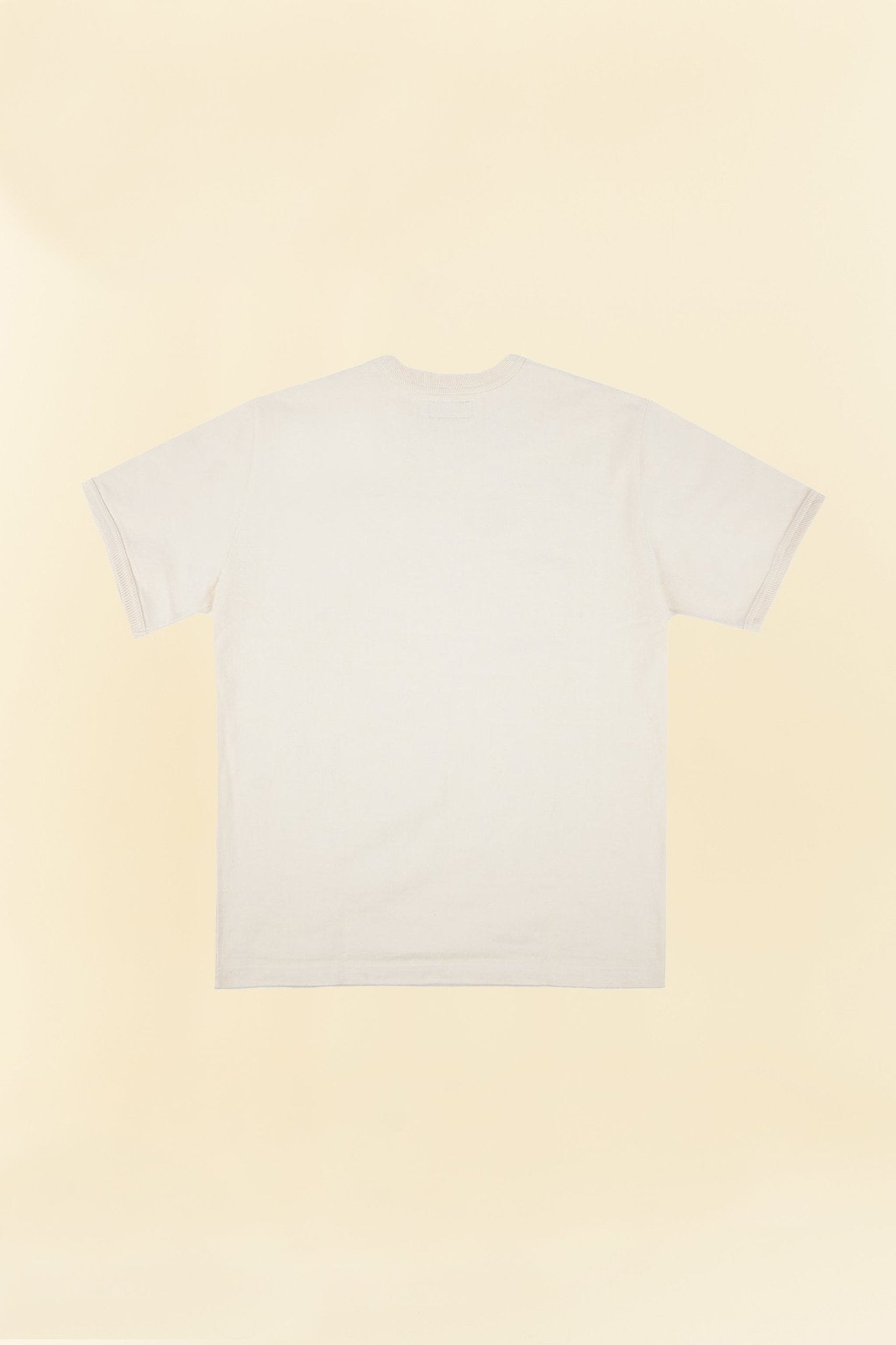 Iron Heart 11oz Cotton Knit Crew Neck T-Shirt - Cream - Iron Heart - URAHARA