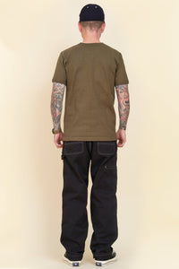 Iron Heart 11oz Cotton Knit Crew Neck T-Shirt - Olive - Iron Heart - URAHARA