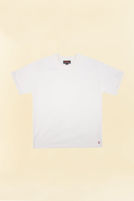 Iron Heart 11oz Cotton Knit Crew Neck T-Shirt - White