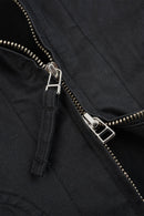 Iron Heart 7oz Rubber Wax Coated Windbreaker - Black - Iron Heart - URAHARA